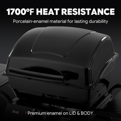 Black grill with 1700°F heat resistance 