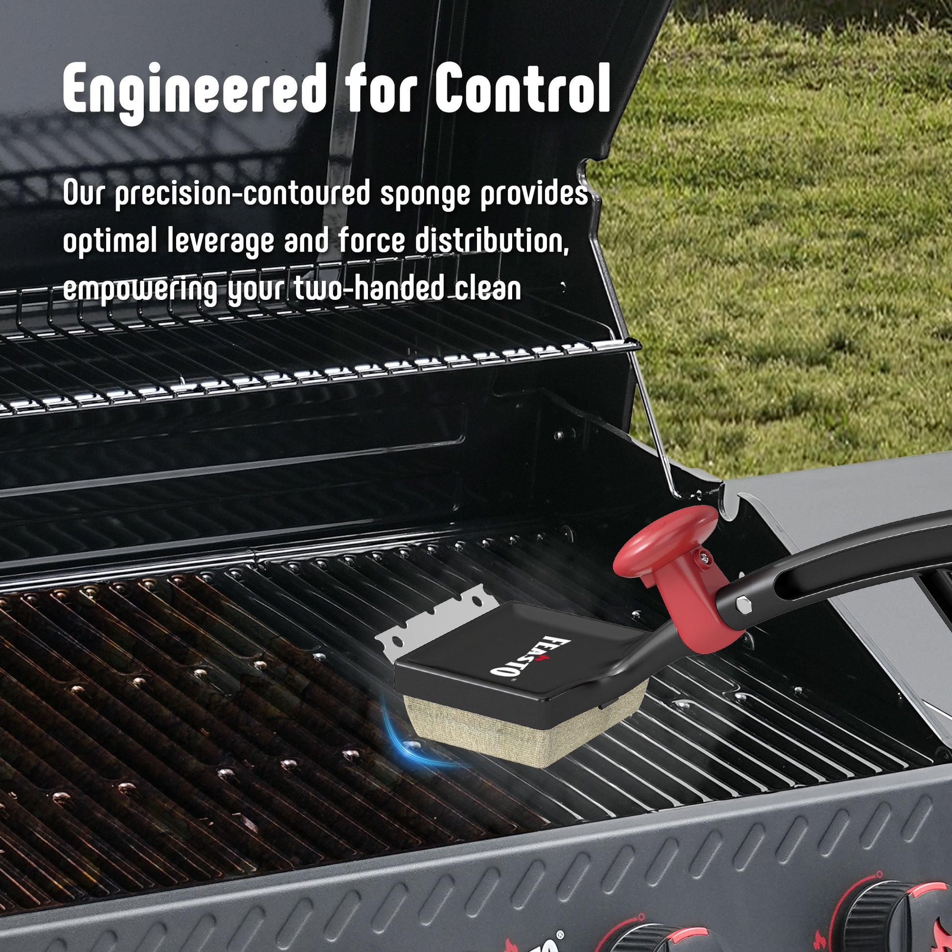 Engineered for Control: Precision Contoured Sponge Provides Optimal Leverage and Force Distribution for Effective Two Handed Cleaning