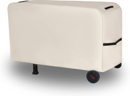 Outdoor Dining Cart Cover for Feasto Three-Shelf Movable Dining Cart Prep Table  Heavy Duty Waterproof Cover for Feasto Dining Cart Beige (L50.4” x W23.6” x H28.7”)